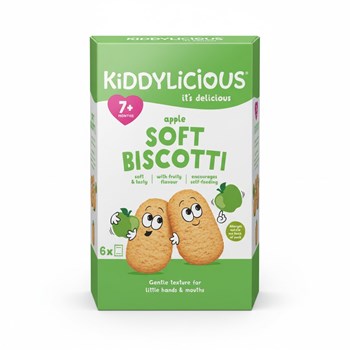 Kiddylicious Apple Soft Biscotti 7+ Months 6 x 20g (120g)