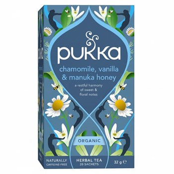Pukka 20 Organic Chamomile, Vanilla & Manuka Honey Herbal Tea Sachets 32g