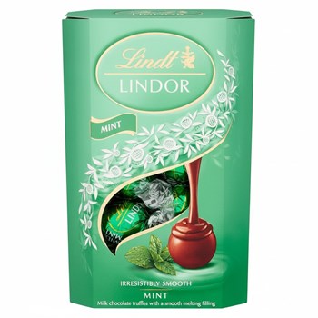 Lindt Lindor Milk Mint Chocolate Truffles Box 200g