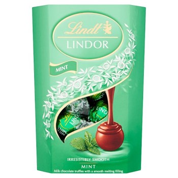 Lindt Lindor Milk Mint Chocolate Truffles Box 200g