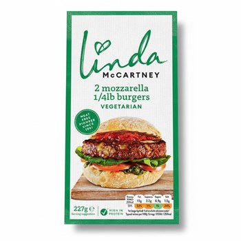 Linda McCartney 2 Mozzarella 1/4lb Burgers Vegetarian 227g
