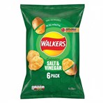 Walkers Salt & Vinegar Multipack Crisps 6x25g