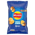 Walkers Cheese & Onion Multipack Crisps 6x25g