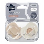 Tommee Tippee 2x Anytime Soother, 0-6 months, Symmetrical, BPA-Free Soothers