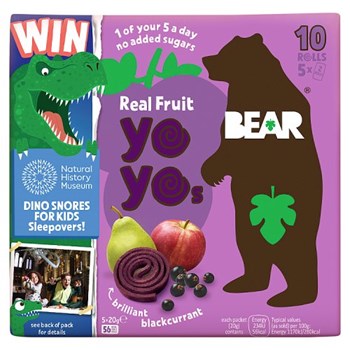 Bear Real Fruit Yoyos Brilliant Blackcurrant 5 x 20g