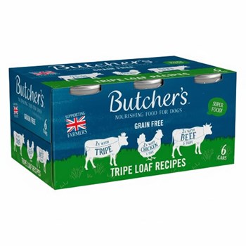 Butcher's Tripe Loaf Recipes Wet Dog Food Tins 6 x 400g
