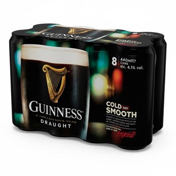 Guinness Draught Stout Beer 8 x 440ml Can