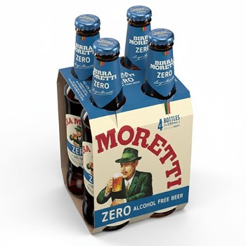 Moretti Zero Alcohol-Free Beer Bottles 4 x 330ml
