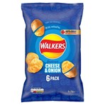 Walkers Cheese & Onion Multipack Crisps 6x25g
