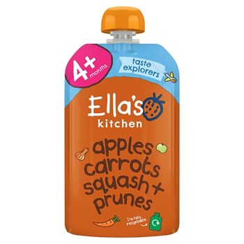 Ella's Kitchen Organic Butternut Squash Carrots Apples + Prunes Pouch 4M+ 120g