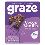 Graze  Oat Boost Flapjack snacks Cocoa Vanilla 4x30g 