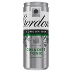 Gordon's London Dry Gin and Slimline Tonic Ready to Drink 250ml Can