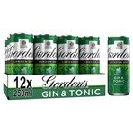 Gordon's London Dry Gin & Tonic 5% vol 12 x 250ml