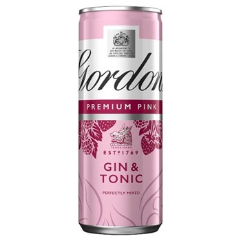 Gordon's Premium Pink Distilled Gin & Tonic 5% vol 1 x 250ml Can