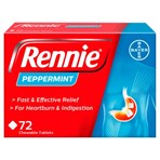 Rennie Peppermint 72 Chewable Tablets