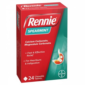 Rennie Spearmint 24 Chewable Tablets