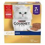 GOURMET Gold Senior 7+ Pate Fish Wet Cat Food 8x85g
