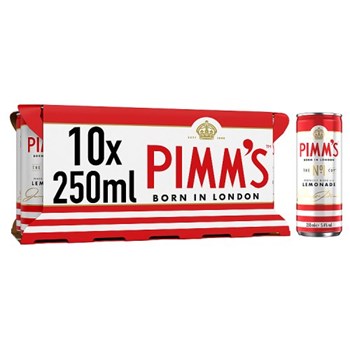 Pimm's no1 and Lemonade Ready to Drink premix 5.4% vol 10x250ml Can