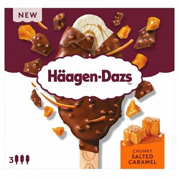 Häagen-Dazs 3 Chunky Salted Caramel Ice Cream Bars 204g