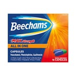 Beechams Max Strength Capsules, Cold & Flu Relief with Paracetamol, 16s
