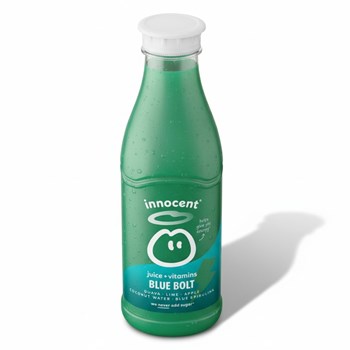 innocent Plus Blue Bolt, Guava, Lime, Apple, Coconut Water & Blue Spirulina Juice + Vitamins 750ml