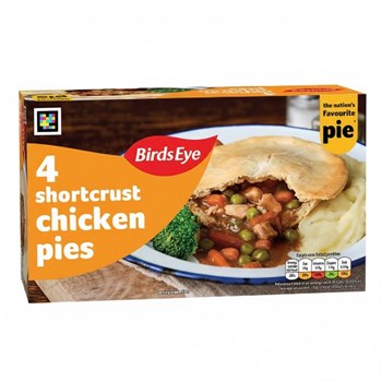 Birds Eye 4 Shortcrust Chicken Pies 620g