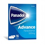 Panadol Advance Pain Relief Tablets, 500 mg Paracetamol Tablets, Pack of 16