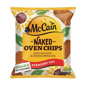 McCain Straight Cut Naked Oven Chips 900g