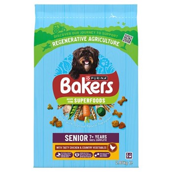 BAKERS Superfoods Senior Chicken with Vegetables Dry Dog Food 2.85kg