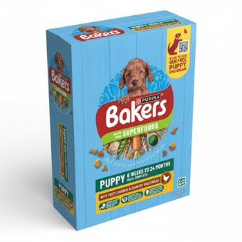 BAKERS Superfoods Puppy Chicken with Vegetables Dry Dog Food 1.1kg