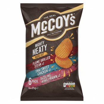 McCoy's Mighty Meaty Ridge Cut 6 x 25g
