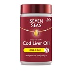 Seven Seas Cod Liver Oil One-A-Day Omega-3 Fish Oil & Vitamin D, 120 Capsules, 4 Months Supply