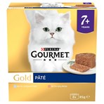 GOURMET Gold Senior 7+ Pate Fish Wet Cat Food 8x85g