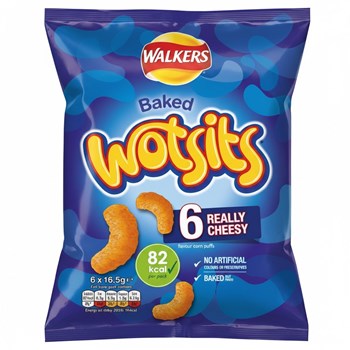 Wotsits Really Cheesy Multipack Cheese Snacks Crisps 6 x 16.5g