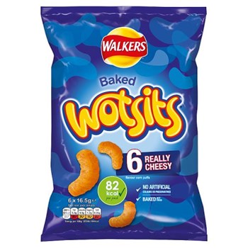 Wotsits Really Cheesy Multipack Cheese Snacks Crisps 6 x 16.5g