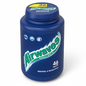 Airwaves Menthol & Eucalyptus Sugar Free Chewing Gum Bottle 46 Pieces