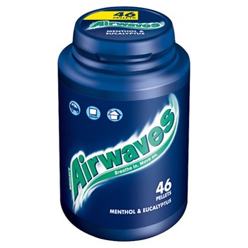 Airwaves Menthol & Eucalyptus Sugar Free Chewing Gum Bottle 46 Pieces