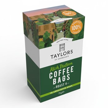Taylors of Harrogate 10 Rich Italian Enveloped Coffee Bags 75g