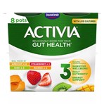 Activia Strawberry & Mixed Fruit Low Fat Gut Health Yoghurt Multipack 8x115g