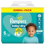 Pampers Baby-Dry Size 5, 72 Nappies, 11kg-16kg, Jumbo+ Pack