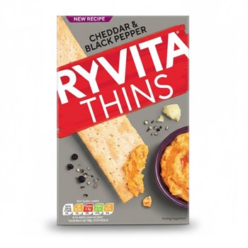 Ryvita Thins Cheddar & Black Pepper 125g