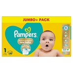 Pampers Premium Protection New Baby Size 1, 80 Nappies, 2kg-5kg, Jumbo+ Pack