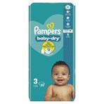Pampers Baby-Dry Size 3, 50 Nappies, 6kg-10kg, Essential Pack