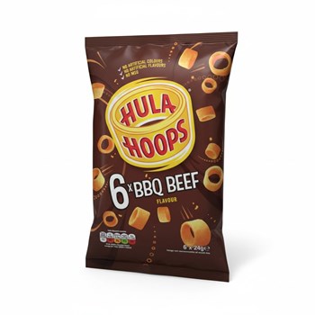 Hula Hoops BBQ Beef Flavour 6 x 24g