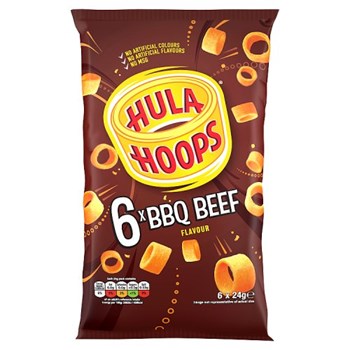 Hula Hoops BBQ Beef Flavour 6 x 24g