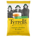 Tyrrells Mature Cheddar & Chive Hand-Cooked English Crisps 150g