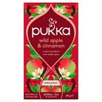 Pukka 20 Organic Wild Apple & Cinnamon Herbal Tea Sachets 40g
