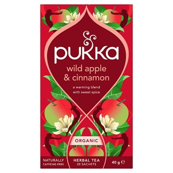 Pukka 20 Organic Wild Apple & Cinnamon Herbal Tea Sachets 40g