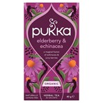 Pukka 20 Elderberry & Echinacea Herbal Tea Sachets 40g
