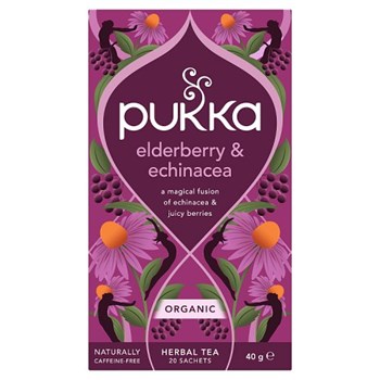 Pukka 20 Elderberry & Echinacea Herbal Tea Sachets 40g